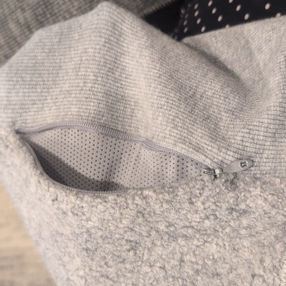 Lululemon Stand Out Sherpa 1/2 Zip Heathered Silver Spoon / Core Light Grey - Picture 10 of 12